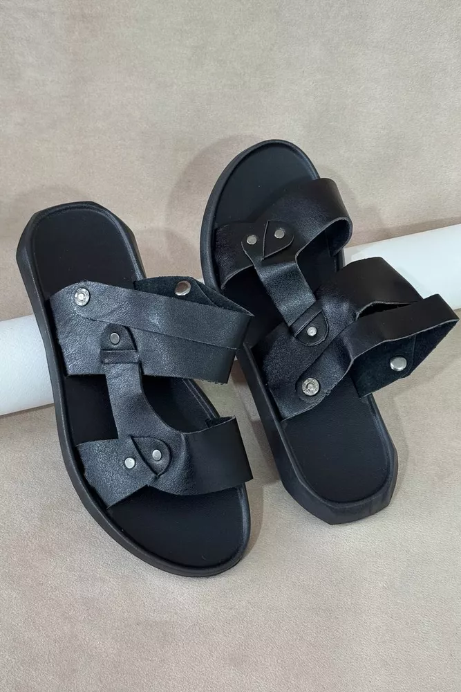 Купити Сандалії чоловічі, колір чорний, 214R77 оптом - Фото №1