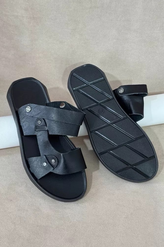 Купити Сандалії чоловічі, колір чорний, 214R77 оптом - Фото №3