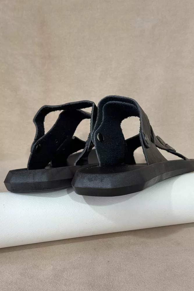 Купити Сандалії чоловічі, колір чорний, 214R77 оптом - Фото №4