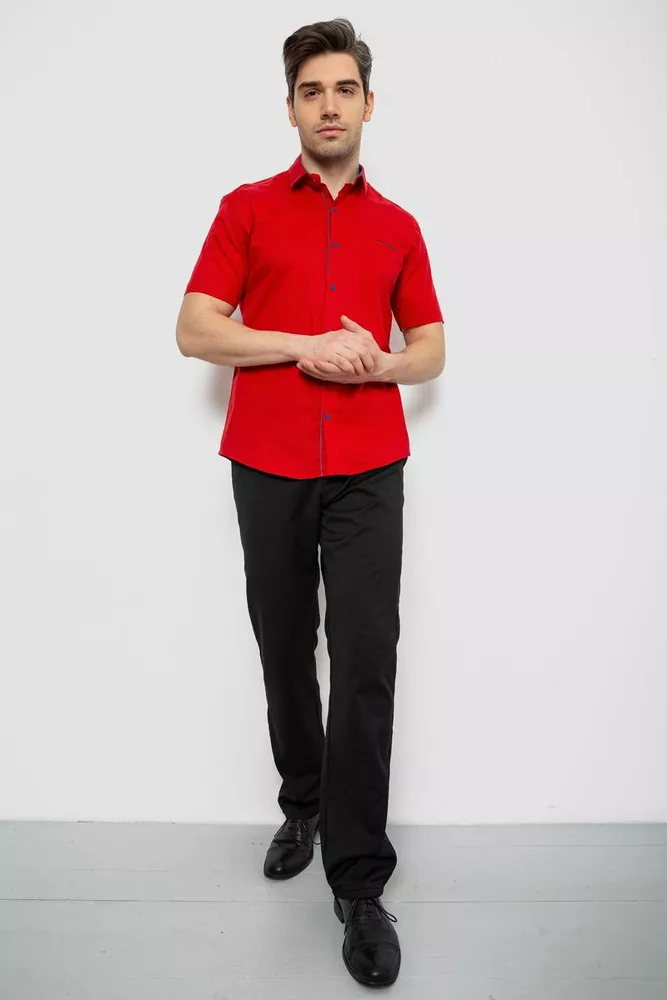Купить Мужская рубашка с принтом, цвет красный, 186R7128 - Фото №2