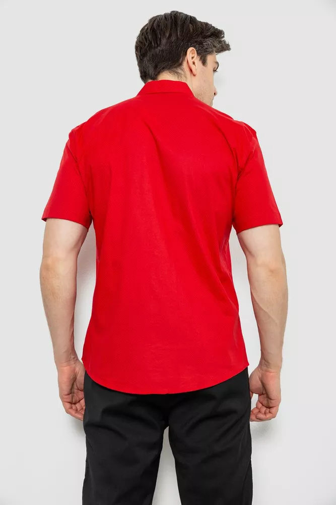 Купить Мужская рубашка с принтом, цвет красный, 186R7128 - Фото №4