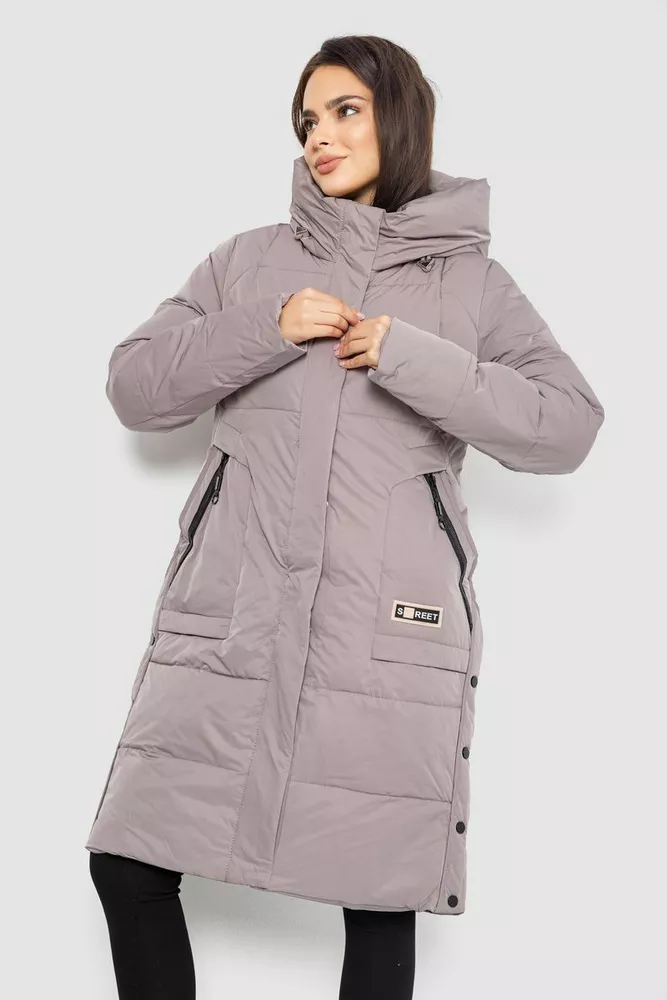 Купить Пуховик женский удлиненный  -уценка, цвет мокко, 243R320-U-1 - Фото №3