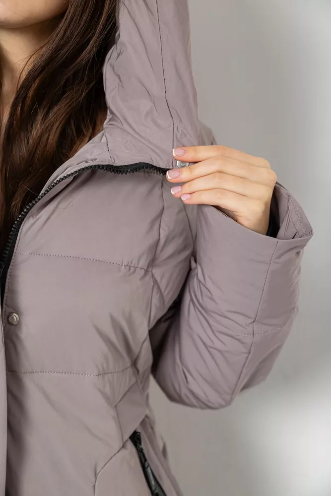 Купить Пуховик женский удлиненный  -уценка, цвет мокко, 243R320-U-1 - Фото №6