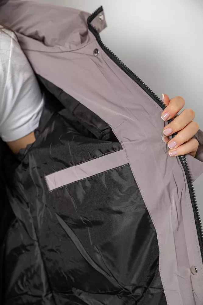 Купить Пуховик женский удлиненный  -уценка, цвет мокко, 243R320-U-1 - Фото №7