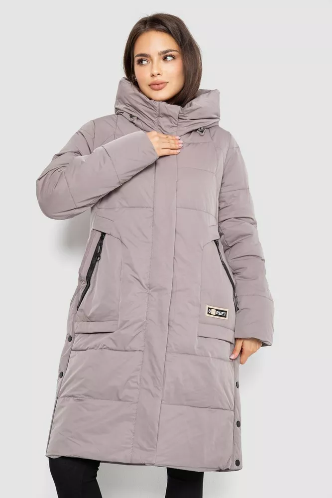Купить Пуховик женский удлиненный  -уценка, цвет мокко, 243R320-U-1 - Фото №1