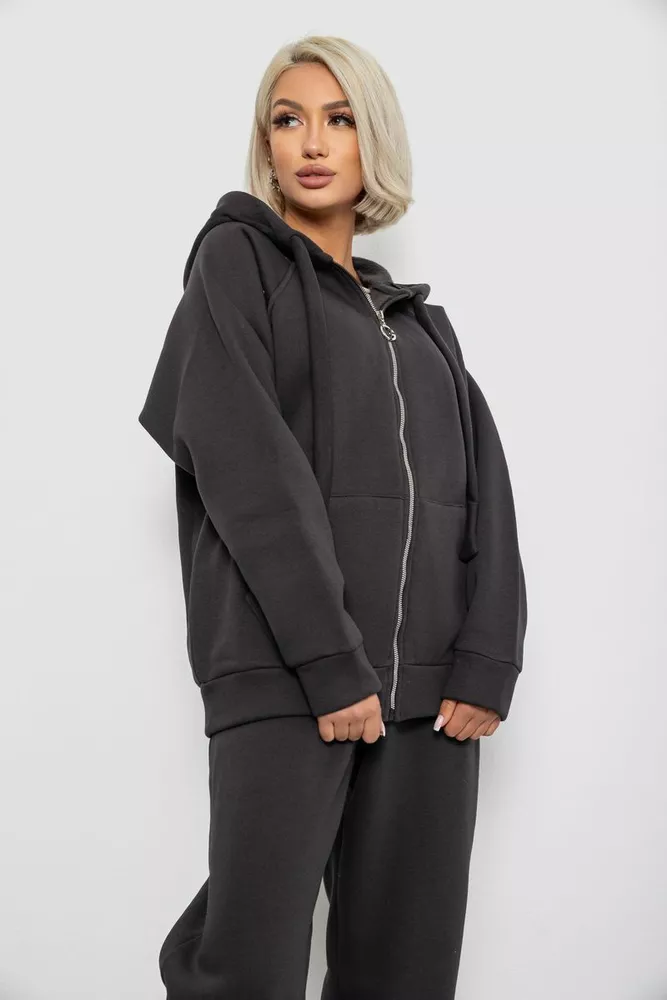 Купити Спортивний костюм жіночий на флісі, колір грифельний, 247R1059 оптом - Фото №2