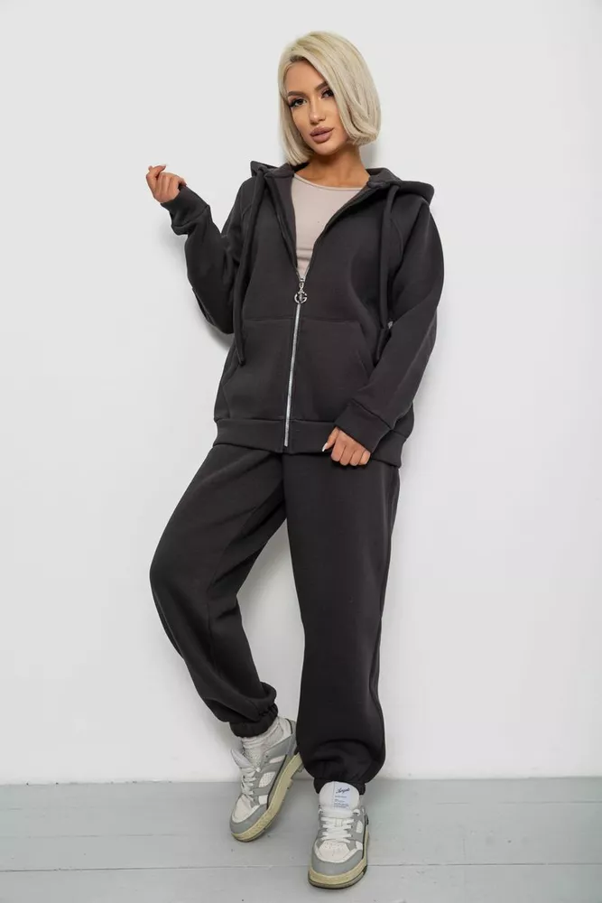 Купити Спортивний костюм жіночий на флісі, колір грифельний, 247R1059 оптом - Фото №3