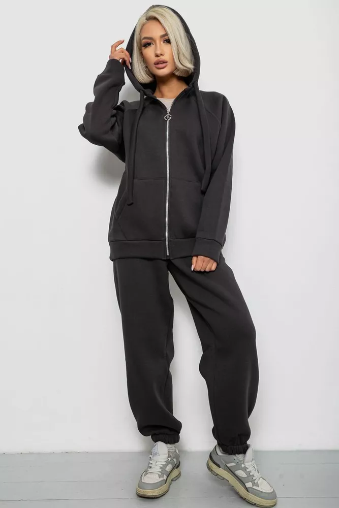 Купити Спортивний костюм жіночий на флісі, колір грифельний, 247R1059 оптом - Фото №1