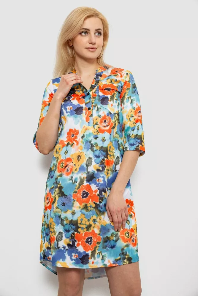 Купить Платье женское с принтом, цвет разноцвет , 230R104-1 - Фото №1