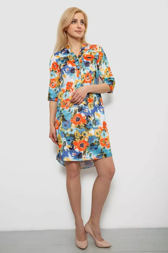 Купить Платье женское с принтом, цвет разноцвет , 230R104-1 - Фото №2