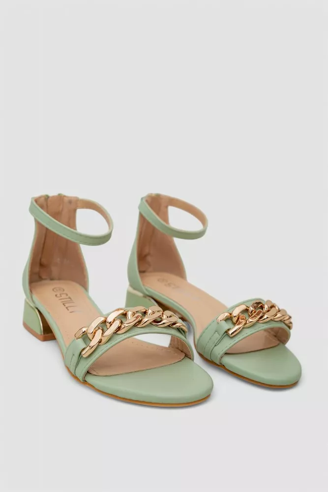 Купить Босоножки женские  -уценка, цвет оливковый, 248RL154-U-5 - Фото №3