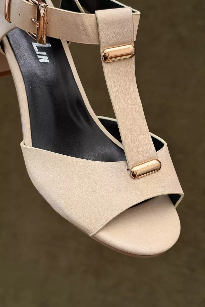 Купить Босоножки женские, цвет бежевый, 243RE248 - Фото №2