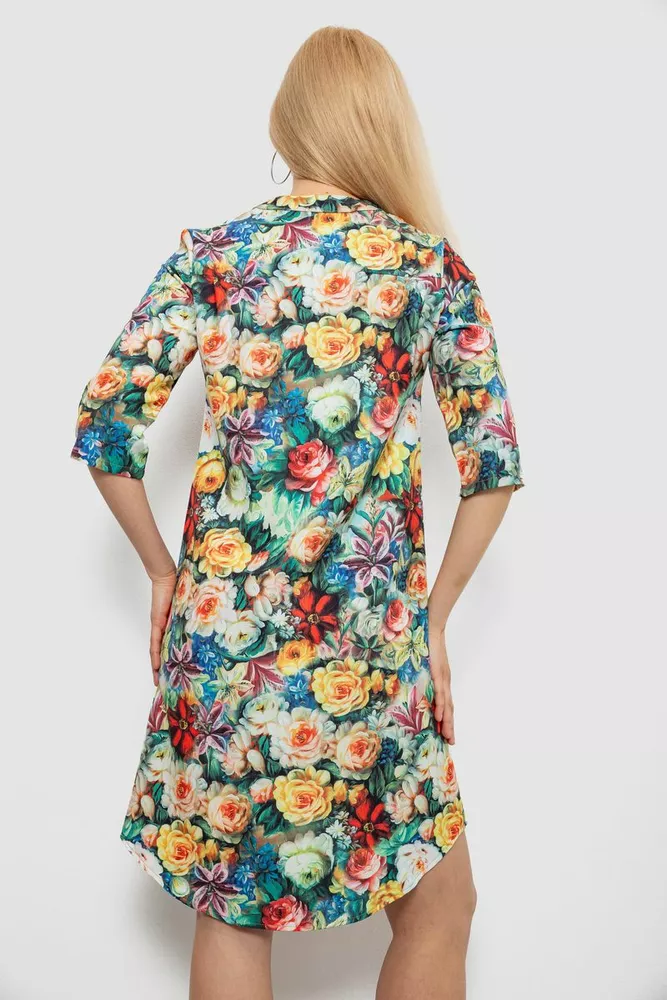Купить Платье женское с принтом, цвет зеленый, 230R104-1 - Фото №4