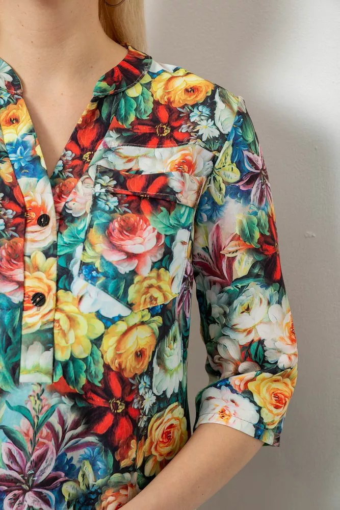 Купить Платье женское с принтом, цвет зеленый, 230R104-1 - Фото №5