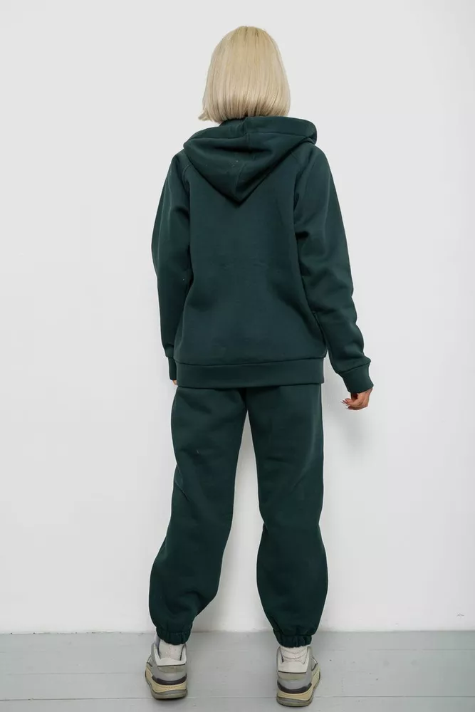 Купить Спортивный костюм женский на флисе, цвет зеленый, 247R1059 - Фото №4