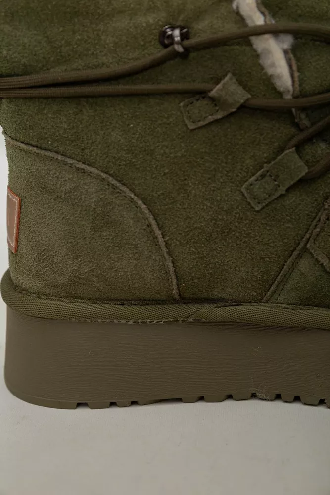 Купить Угги женские на меху  -уценка, цвет зеленый, 243RL952-8A-U-11 - Фото №7