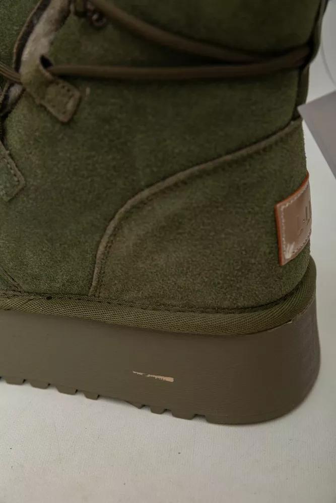 Купить Угги женские на меху  -уценка, цвет зеленый, 243RL952-8A-U-12 - Фото №7