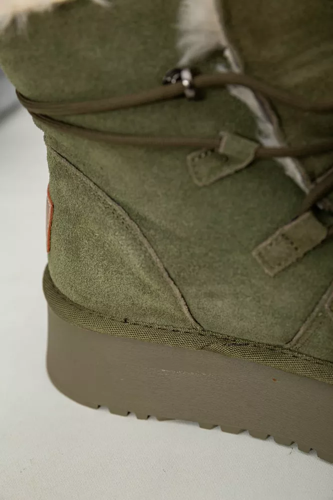Купить Угги женские на меху  -уценка, цвет зеленый, 243RL952-8A-U-12 - Фото №8