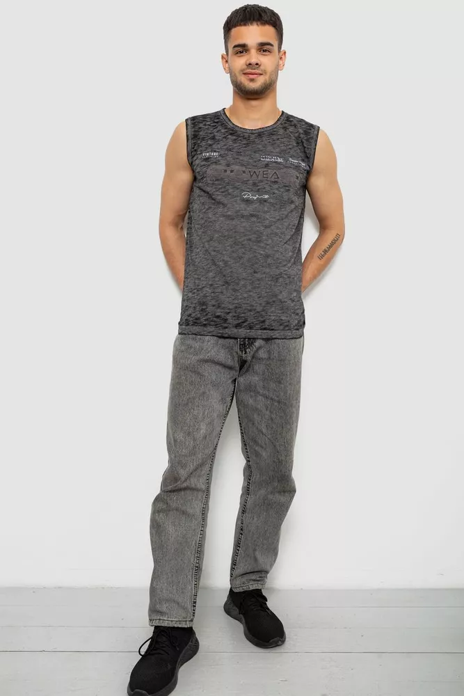 Купить Майка мужская с принтом, цвет серый, 244R1230 - Фото №2