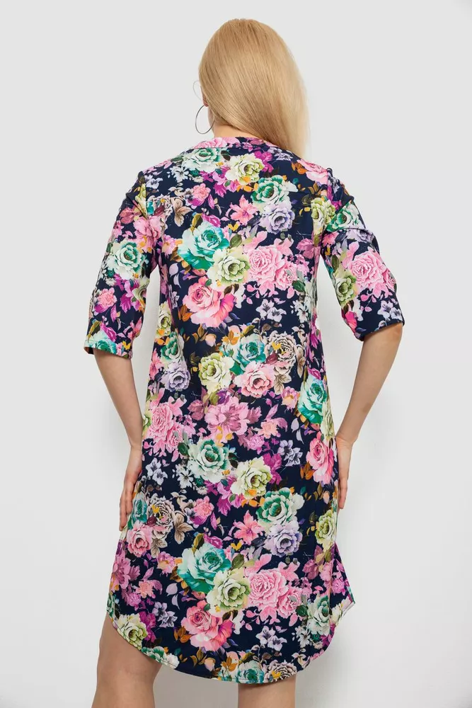 Купить Платье женское с принтом, цвет синий, 230R104-1 - Фото №4