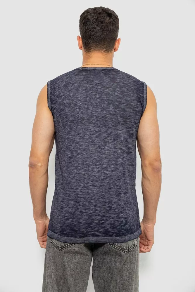 Купить Майка мужская с принтом, цвет синий, 244R1230 - Фото №4