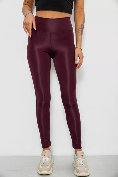 Лосини жіночі однотонні, колір темно-сливовий, 214R155-1