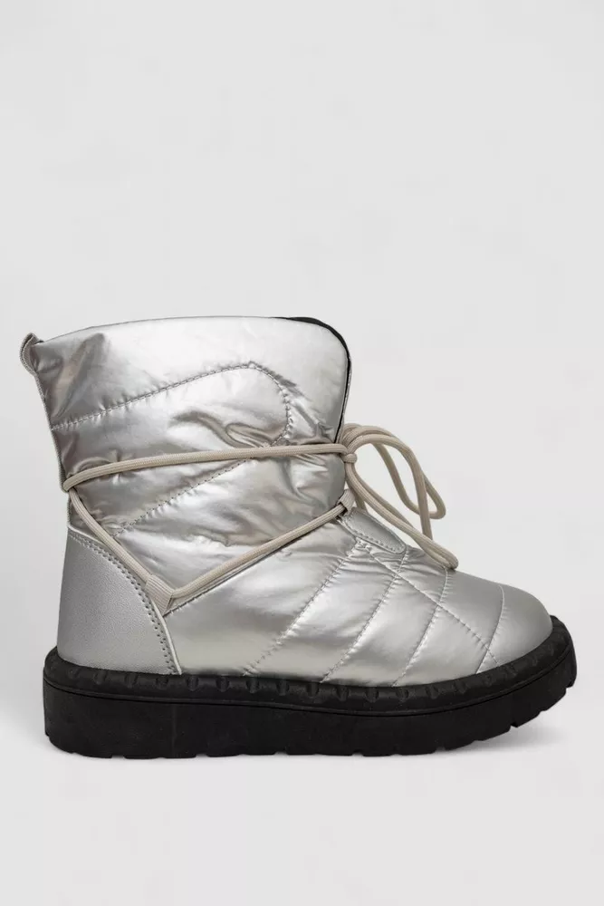 Купить Дутики ж., цвет серебристо-черный, 248RFM100 - Фото №1