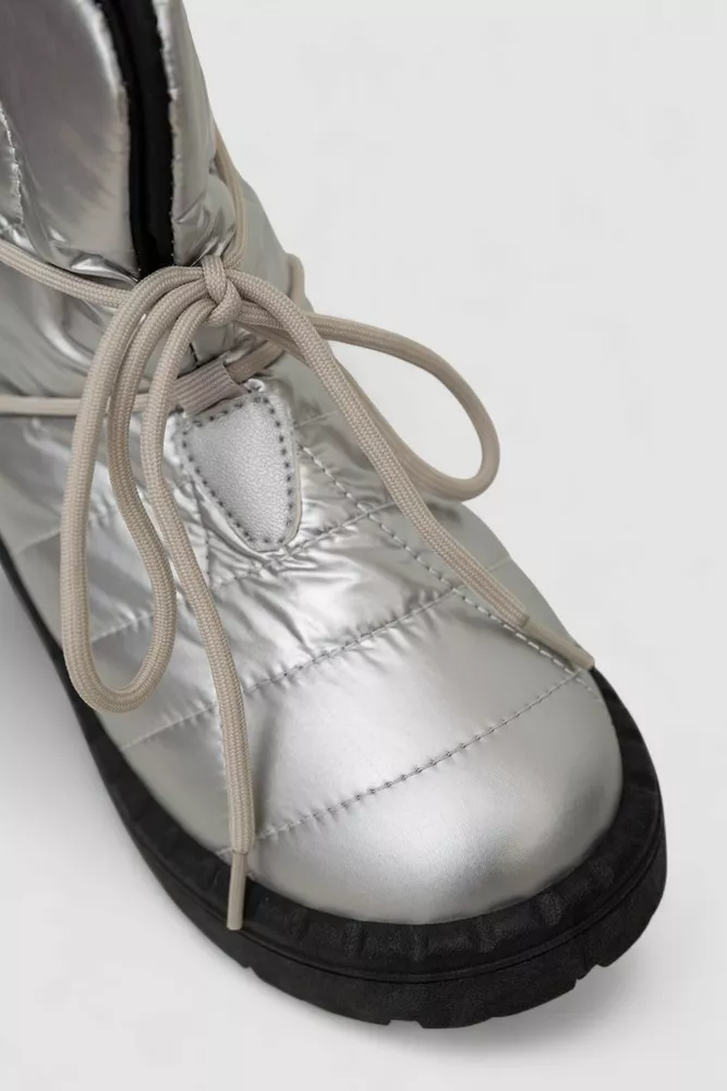 Купить Дутики ж., цвет серебристо-черный, 248RFM100 - Фото №2