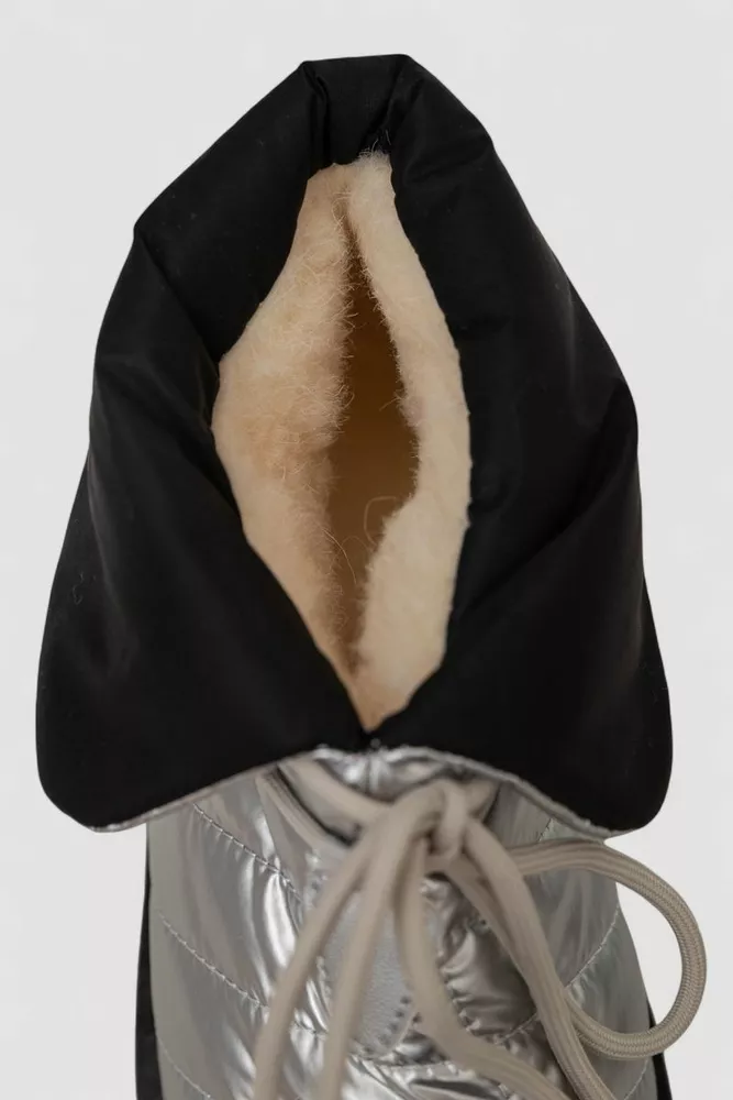 Купить Дутики ж., цвет серебристо-черный, 248RFM100 - Фото №6