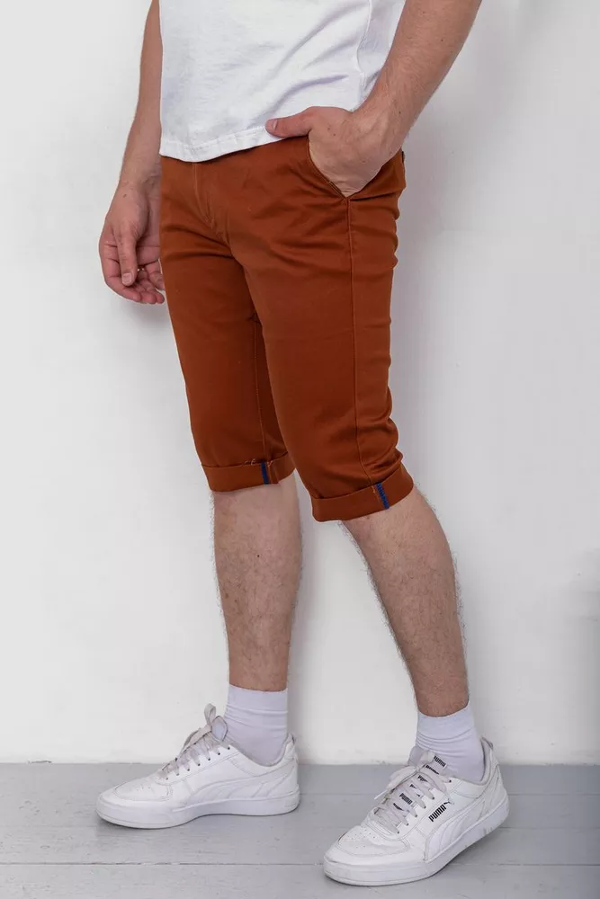 Купити Шорти чоловічі класичні, колір теракотовий, 243R1009-1 - Фото №3