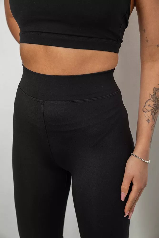 Купити Треки жіночі однотонні, колір чорний, 214R340 оптом - Фото №5