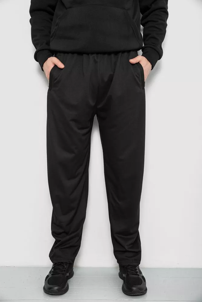Купить Спортивные штаны мужские, цвет черный, 244R41399 - Фото №1