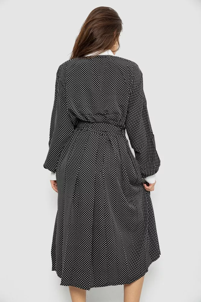 Купити Костюм жіночий класичний у горох, колір чорно-білий, 167R3001 оптом - Фото №4