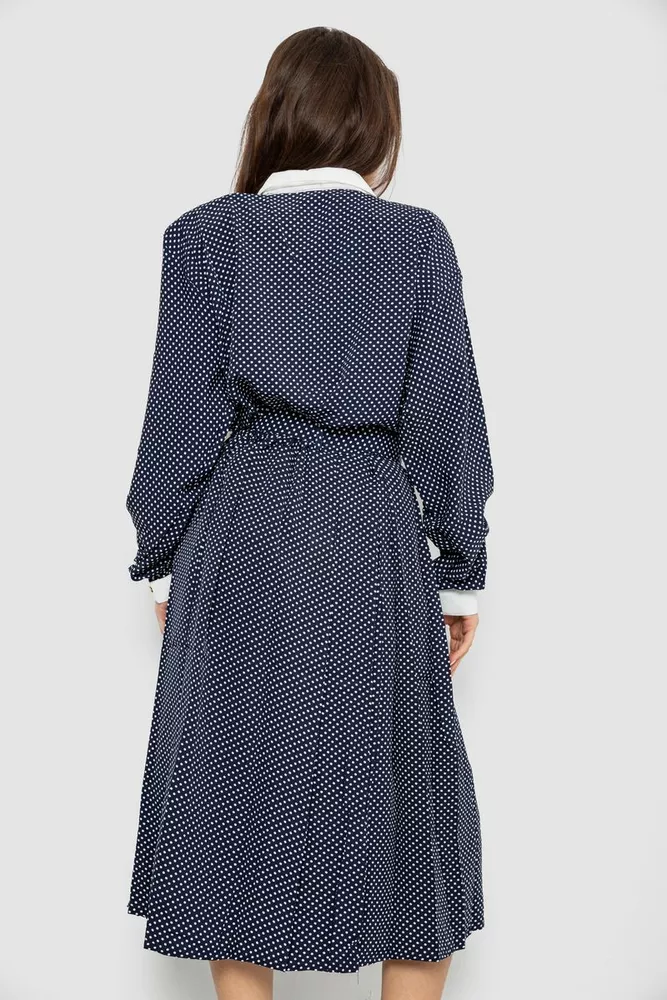 Купити Костюм жіночий класичний у горох, колір синьо-білий, 167R3001 оптом - Фото №4