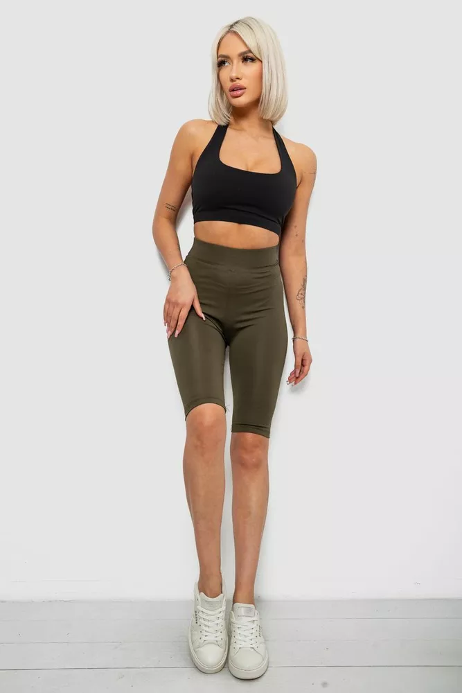 Купити Треки жіночі однотонні, колір хакі, 214R340 оптом - Фото №2