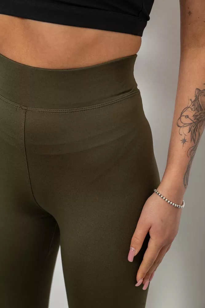 Купити Треки жіночі однотонні, колір хакі, 214R340 оптом - Фото №5