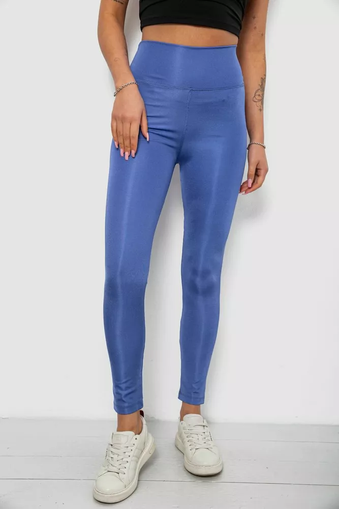 Купити Лосини жіночі однотонні, колір джинс, 214R155-1 - Фото №1