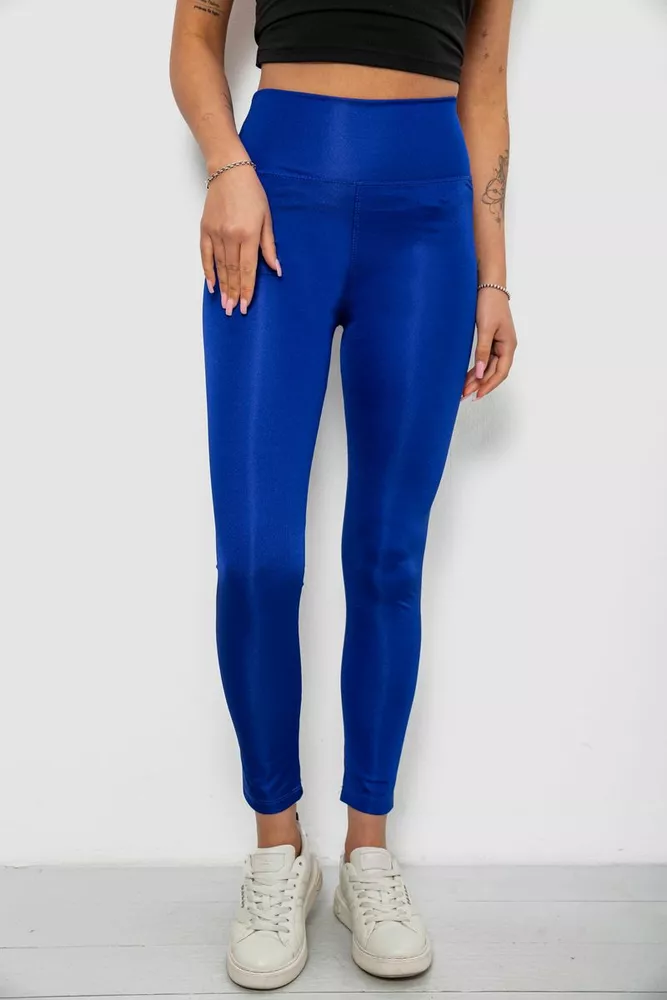 Купити Лосини жіночі однотонні, колір електрик, 214R155-1 - Фото №1