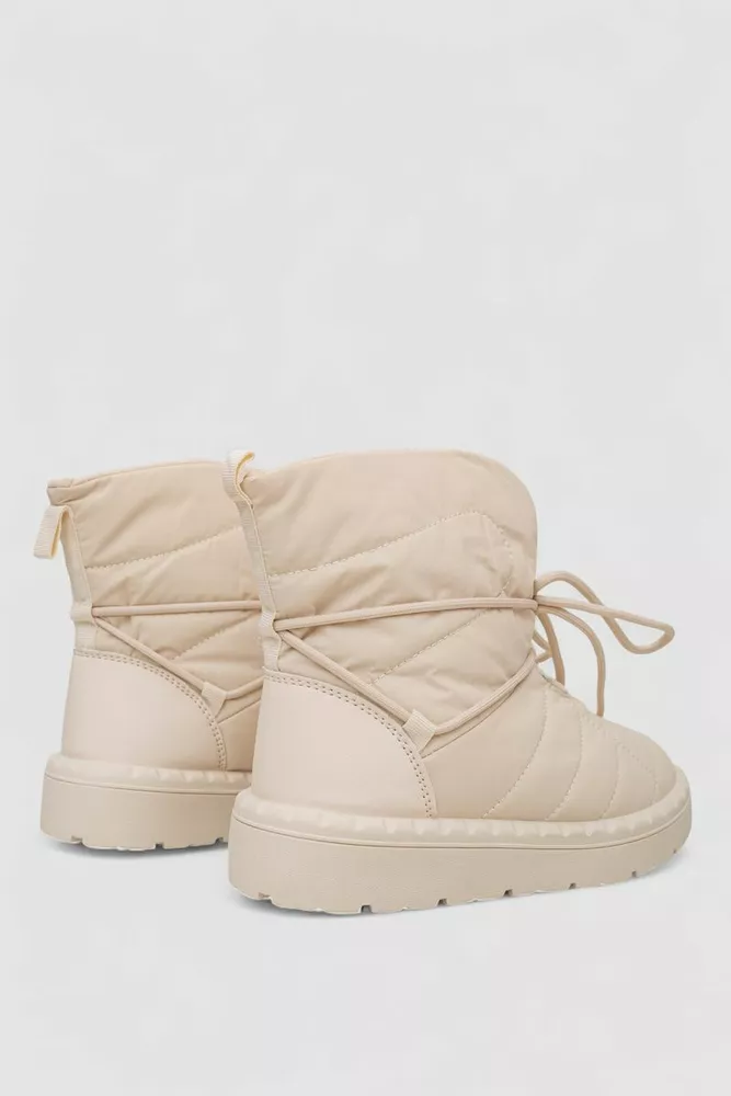 Купити Дутики жіночі зимові на хутрі 248RFM400, колір бежевий, 248RFM100 - Фото №4