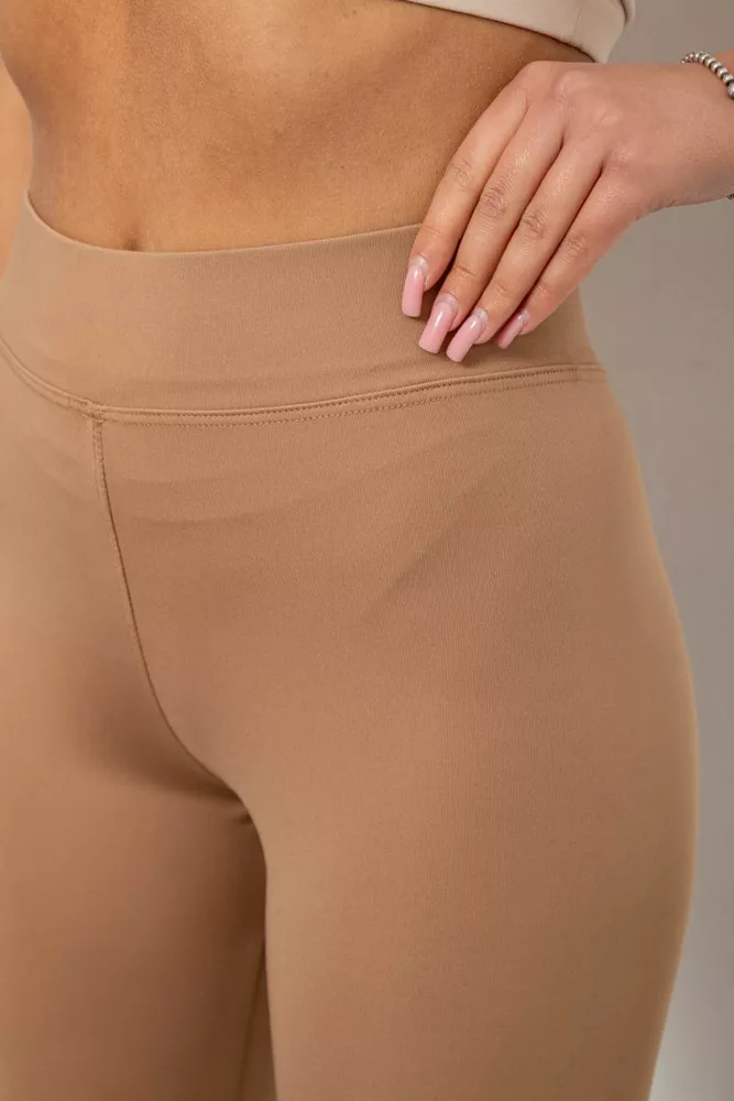 Купити Треки жіночі однотонні, колір бежевий, 214R340 - Фото №5