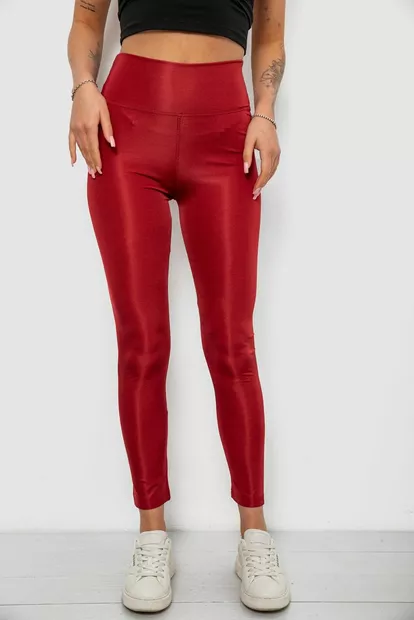 Лосини жіночі однотонні, колір бордовий, 214R155-1