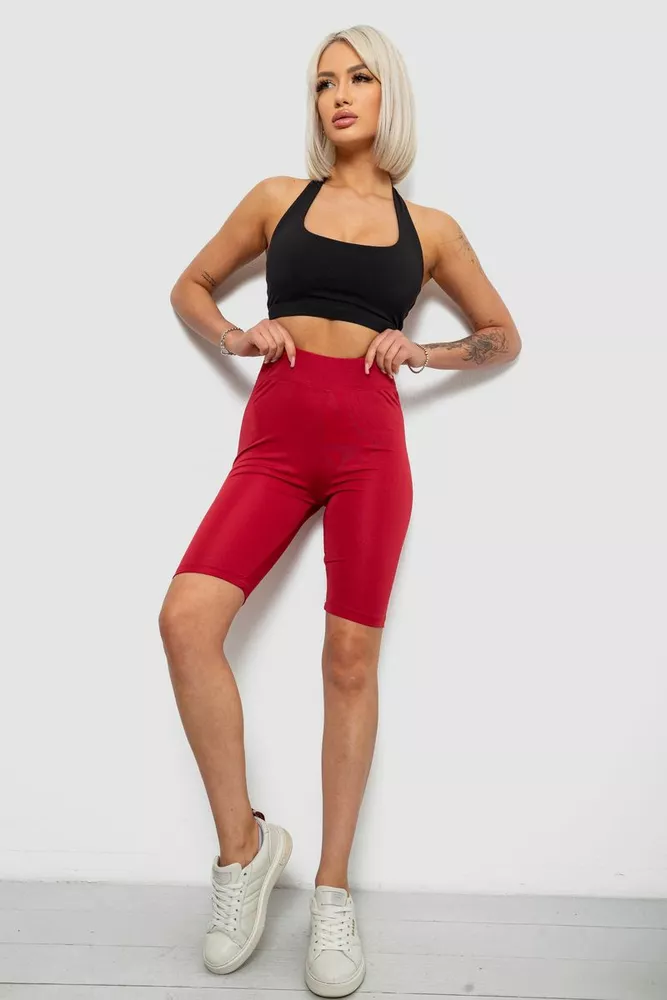 Купити Треки жіночі однотонні, колір бордовий, 214R340 оптом - Фото №2