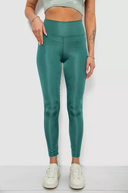 Лосини жіночі однотонні, колір зелений, 214R155-1