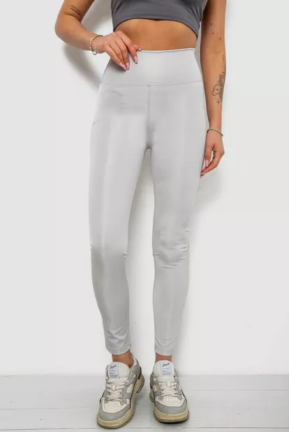 Лосины женские однотонные, цвет серый, 214R155-1