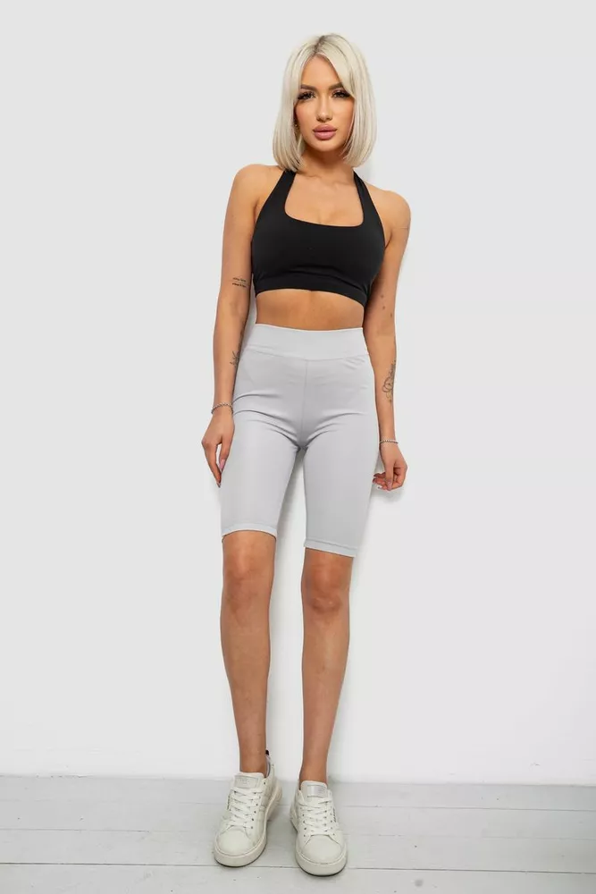 Купити Треки жіночі однотонні, колір сірий, 214R340 оптом - Фото №2