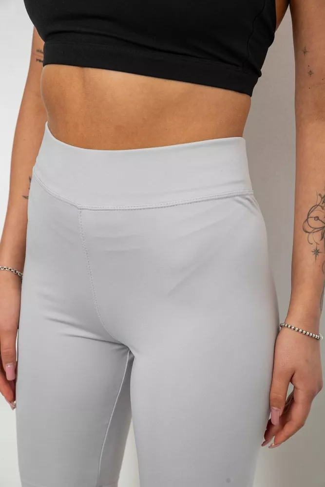 Купити Треки жіночі однотонні, колір сірий, 214R340 оптом - Фото №5