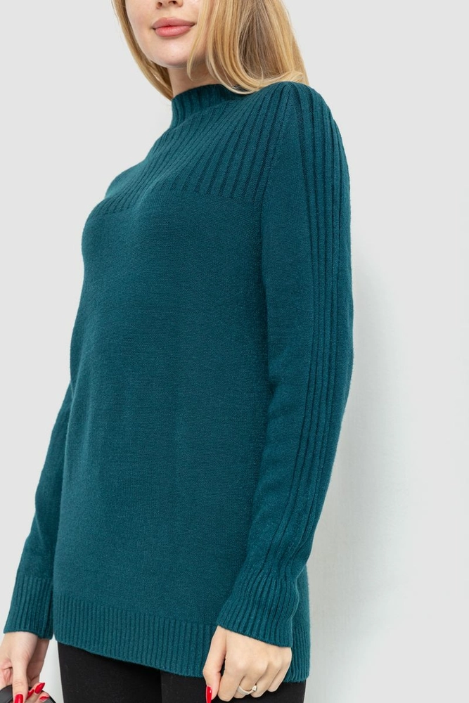 Купить Свитер женской, цвет изумрудный, 221R20PCS9 - Фото №3