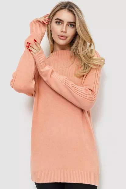 Светр жіночий, колір персиковий, 221R20PCS9