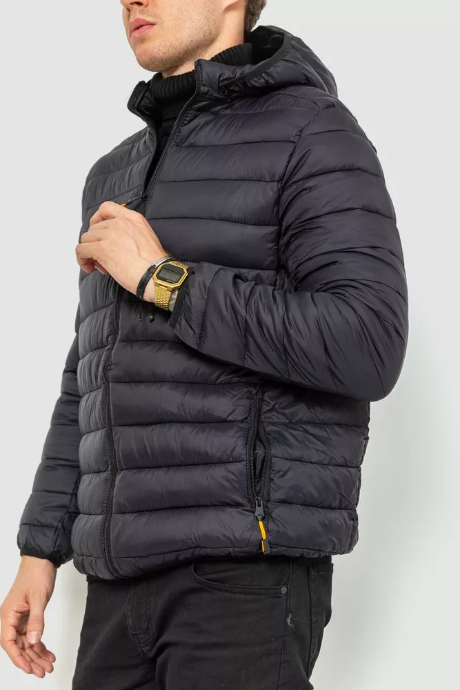 Купити Куртка чоловіча демісезонна, колір чорний, 234R552 оптом - Фото №3