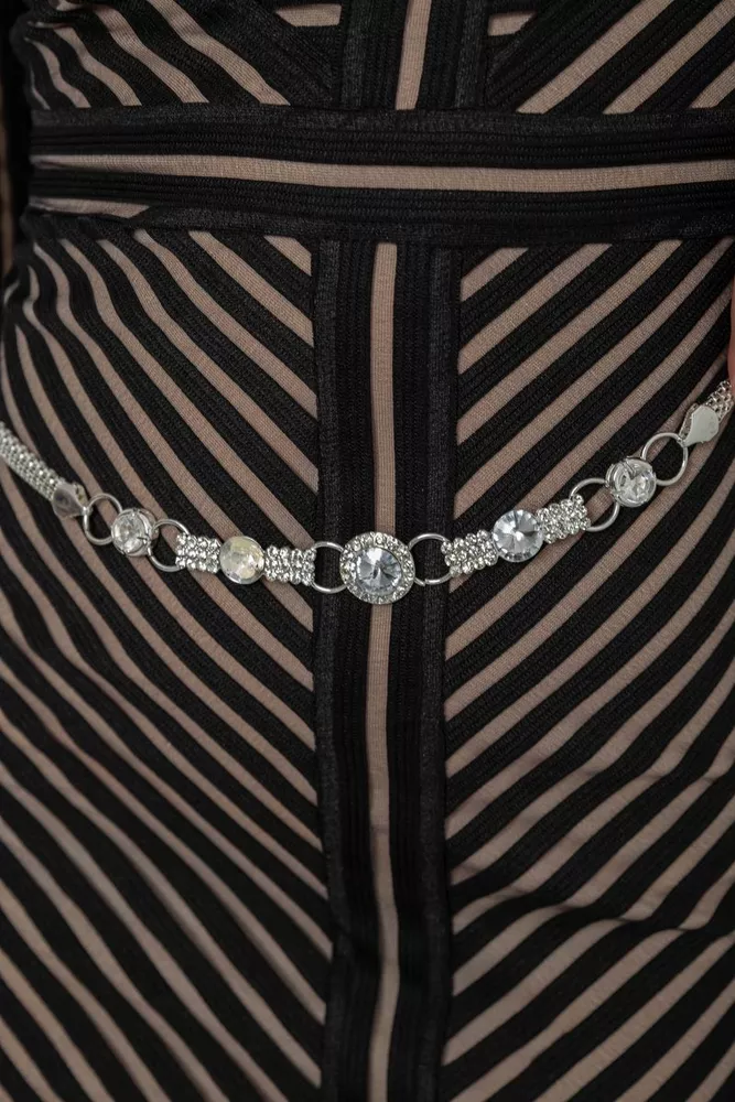 Купить Ремень-цепочка женский, цвет серебристый, 196R10U13W1-9 - Фото №4